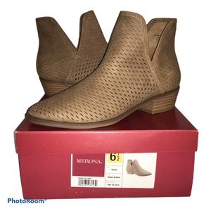 NEW MERONA Bootie Ankle Boots Taupe Brown Size 6.5